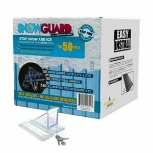 50 PACK - SnowGuard 1.5" Mini Stop Snow & Ice Buildup for‎ Metal Roof Mounting